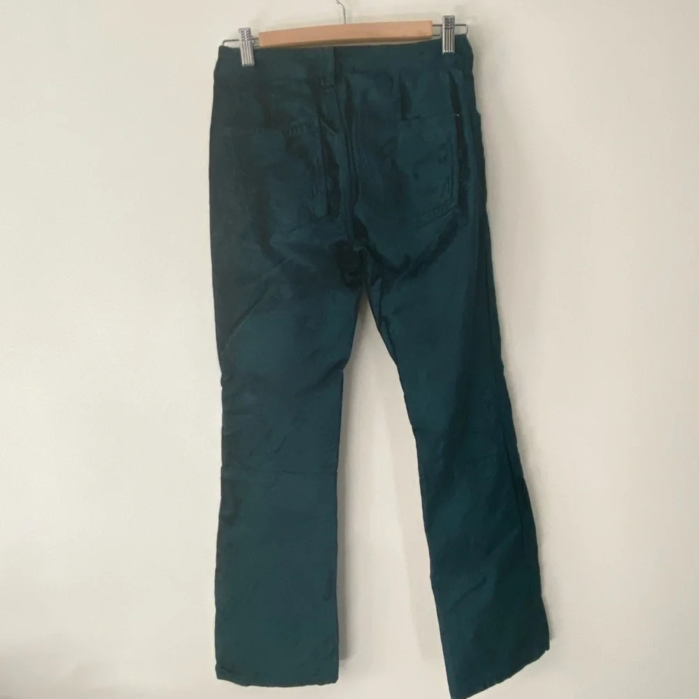 Free People Green Velvet Boot Cut Crop Pants​​​​​​​